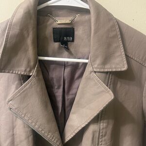 a.n.a Women's Beige Leather Jacket
